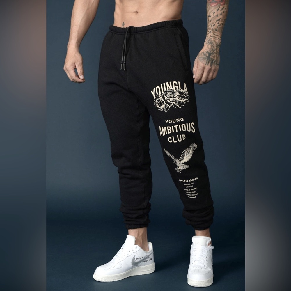 YoungLA black joggers size small fits like a medium very baggy